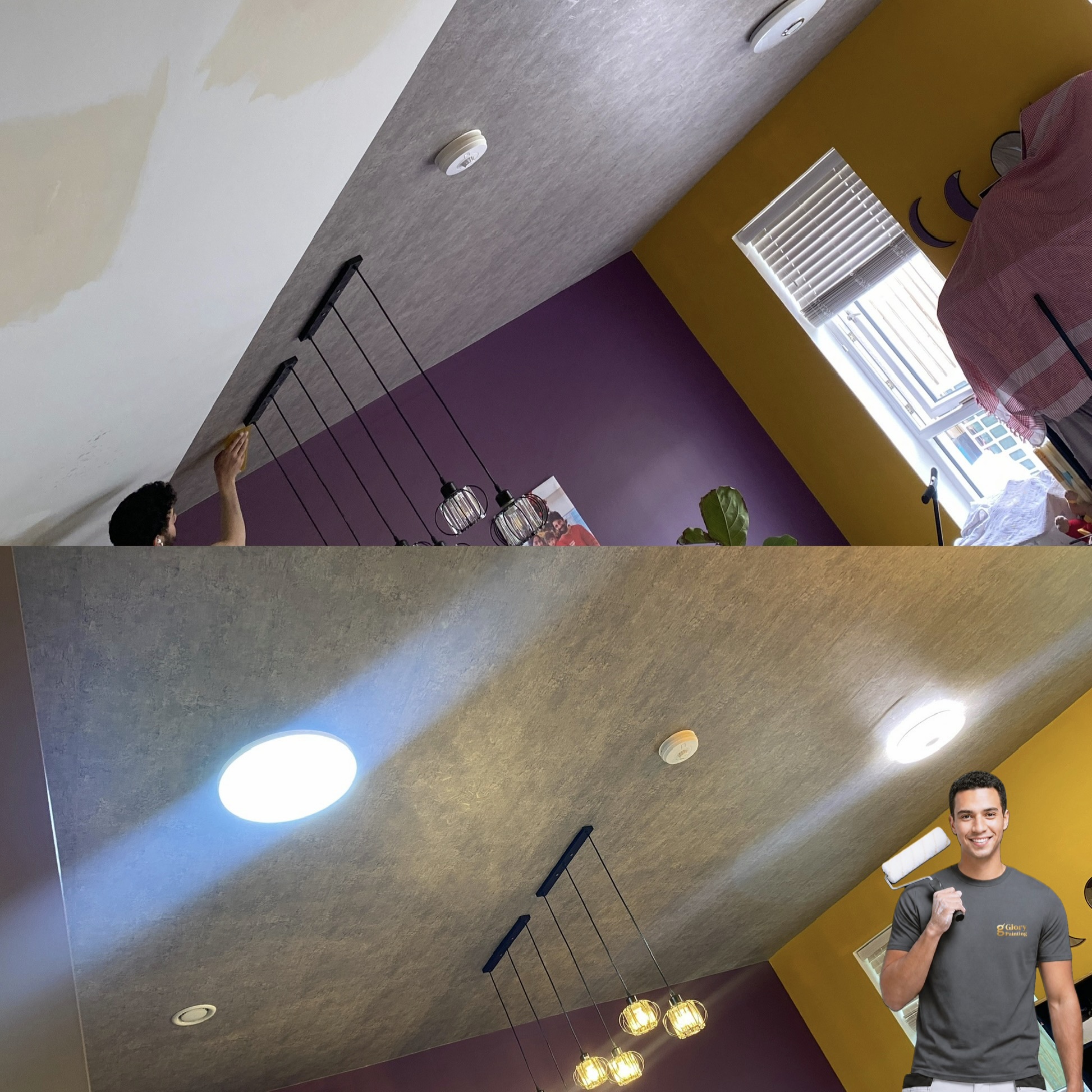 CEILING WALLPAPER INSTALLATION